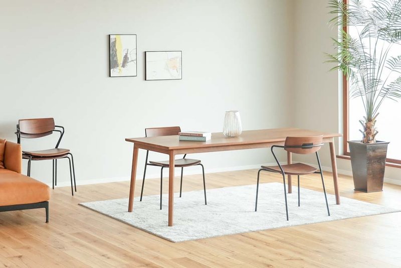 府中家具 MARUKEI木工 DUAL 餐桌 木 日本产家具 实木 餐桌 - 餐桌/书桌 - 木头 咖啡色