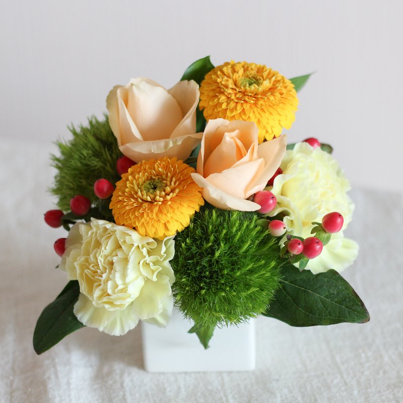 元气率真桌花 - 植栽/盆栽 - 植物．花 橘色