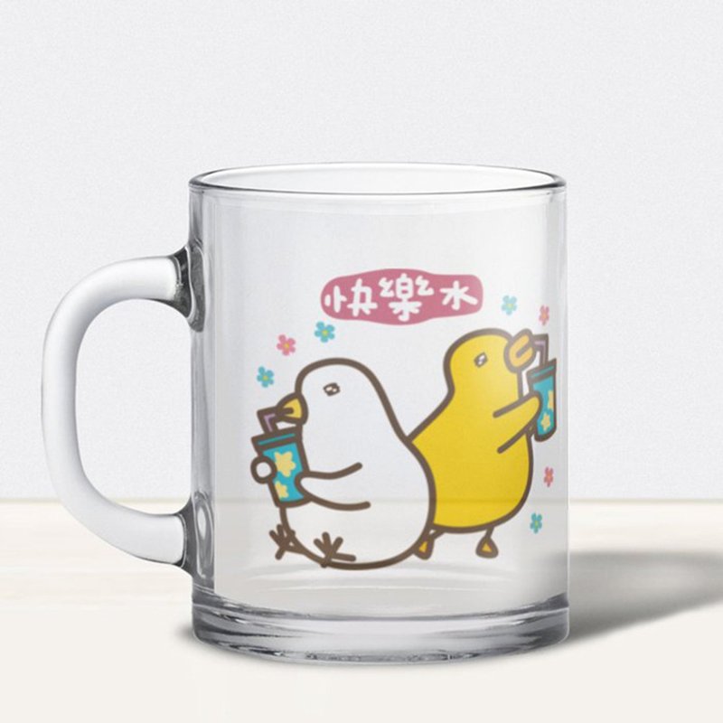 半透明玻璃杯 (六款选) | LINE贴图 伸缩自如的鸡与鸭 - 玻璃杯 - 玻璃 
