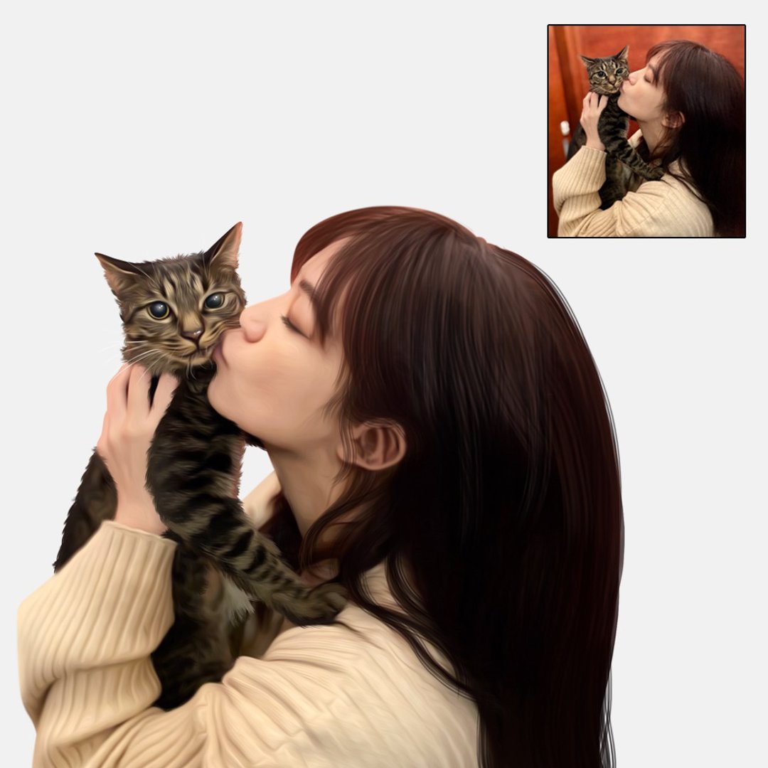 【电子档】定制似颜绘 写实油画风 -  宠物 | 人物 | 猫 | 狗 | - 电子手绘真人画像/绘画/插画 - 其他材质 
