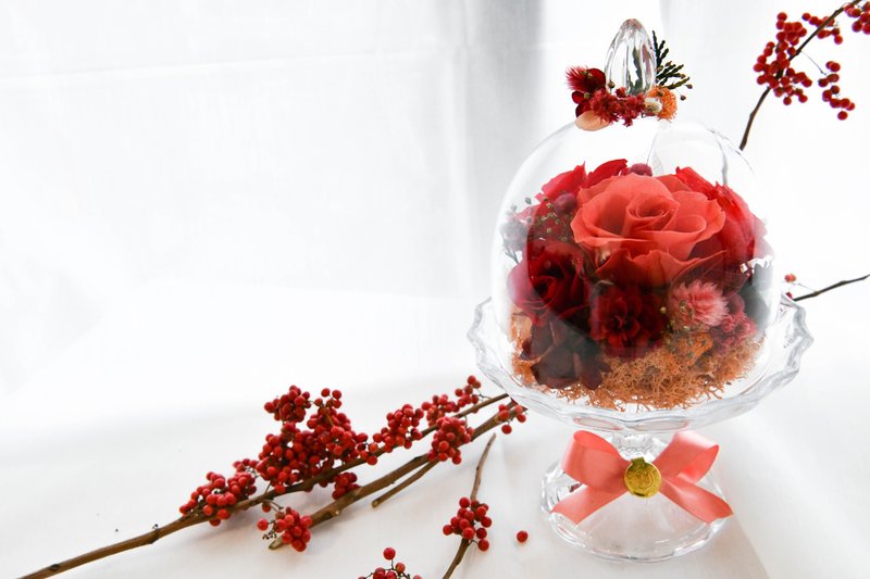 Living Coral │ 2019年度主题色玻璃罩花礼 - 植栽/盆栽 - 植物．花 