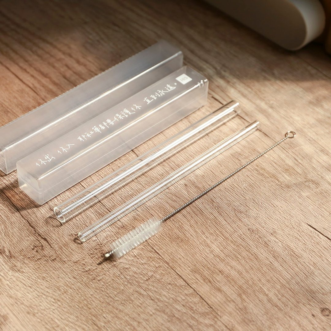 HIS-玻璃吸管组 x3套 质感抽拉盒 经文设计 文创 - 其他 - 玻璃 银色