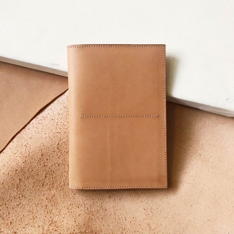 护照套_极简版_4隔层_双卡层_浅棕 - 护照夹/护照套 - 真皮 橘色