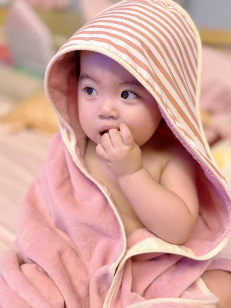 nizio 小蘑菇/ BOBO多功能成长浴巾 - 樱花粉红 - 毛巾浴巾 - 棉．麻 