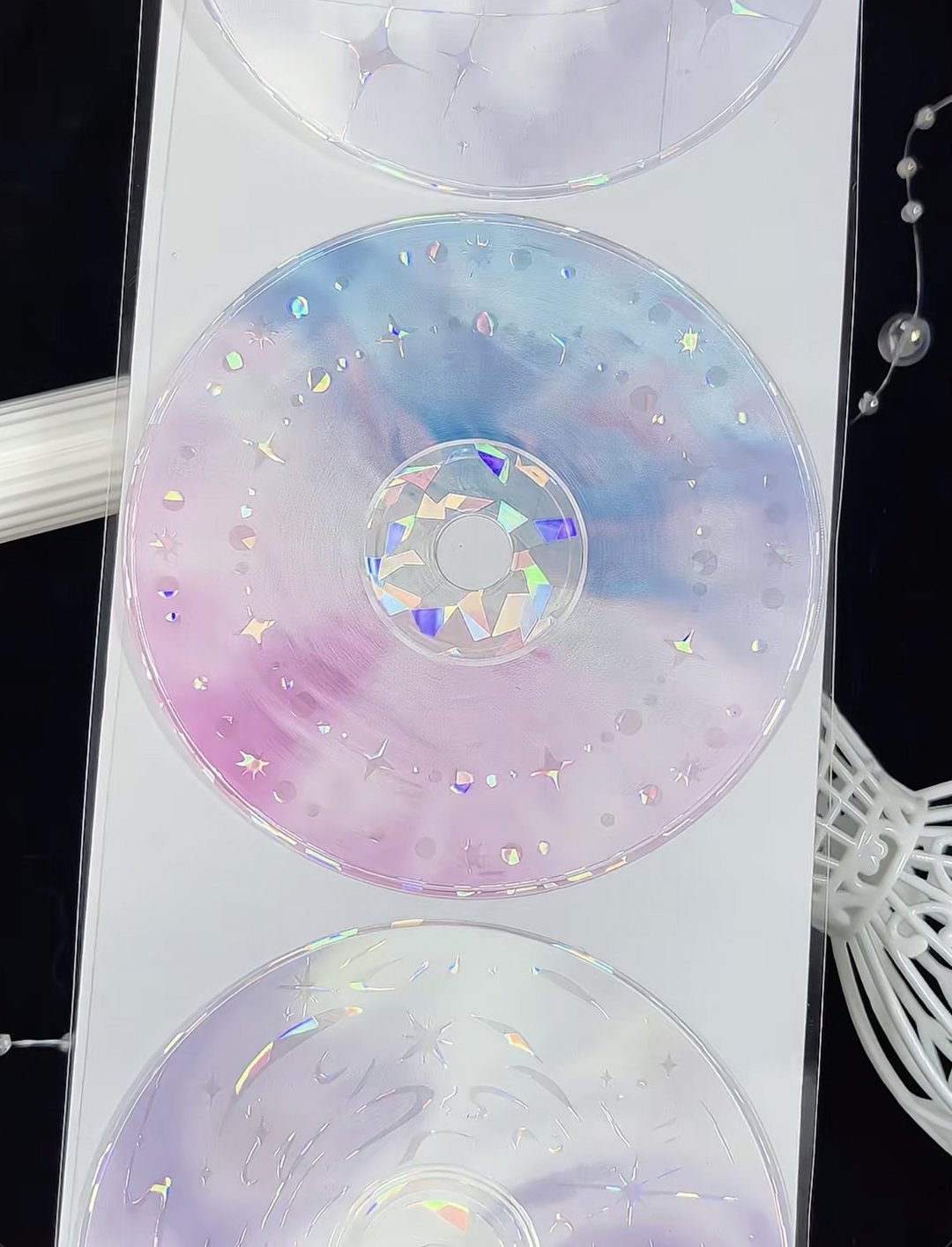 幻境留声 レコード 虹色 オーロラ きらめき 音楽 PET 貝殼光 - 纸胶带 - 其他材质 多色