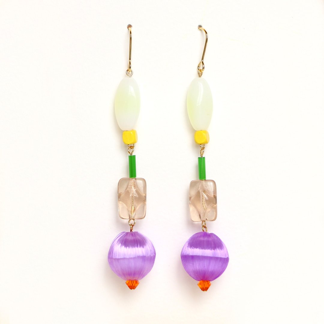 birthday party beads earrings / earrings - 耳环/耳夹 - 其他材质 多色