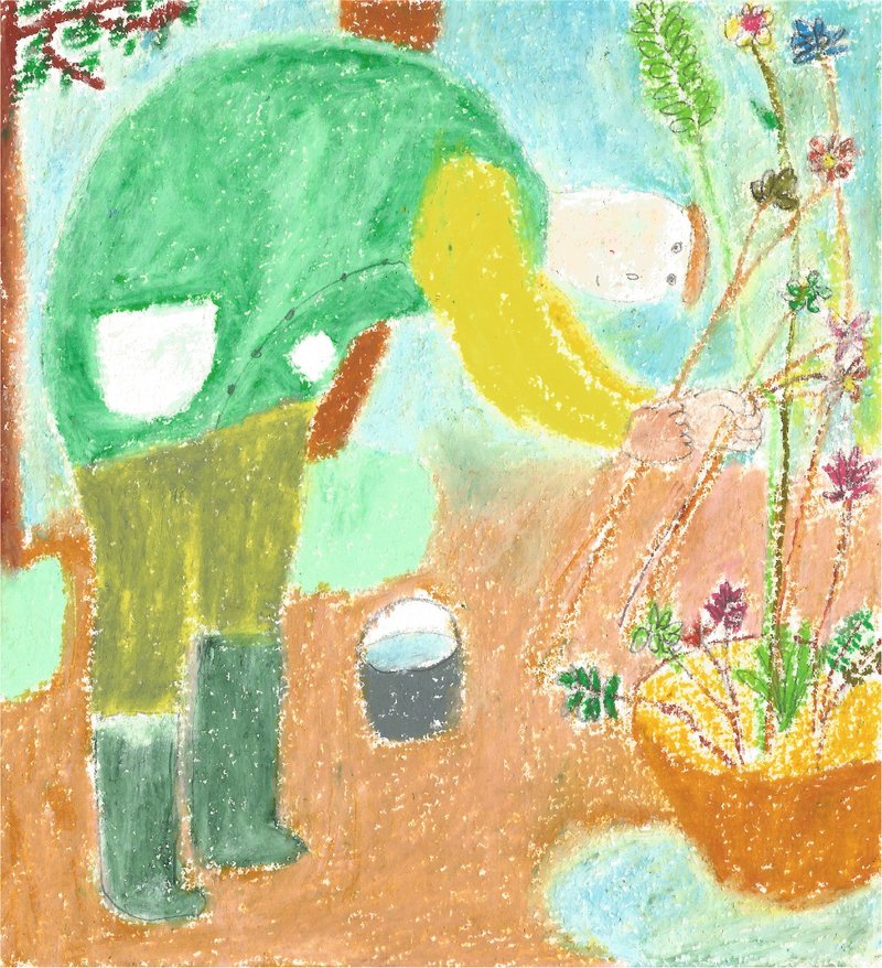 插画明信片:巨人的花园 - 卡片/明信片 - 纸 