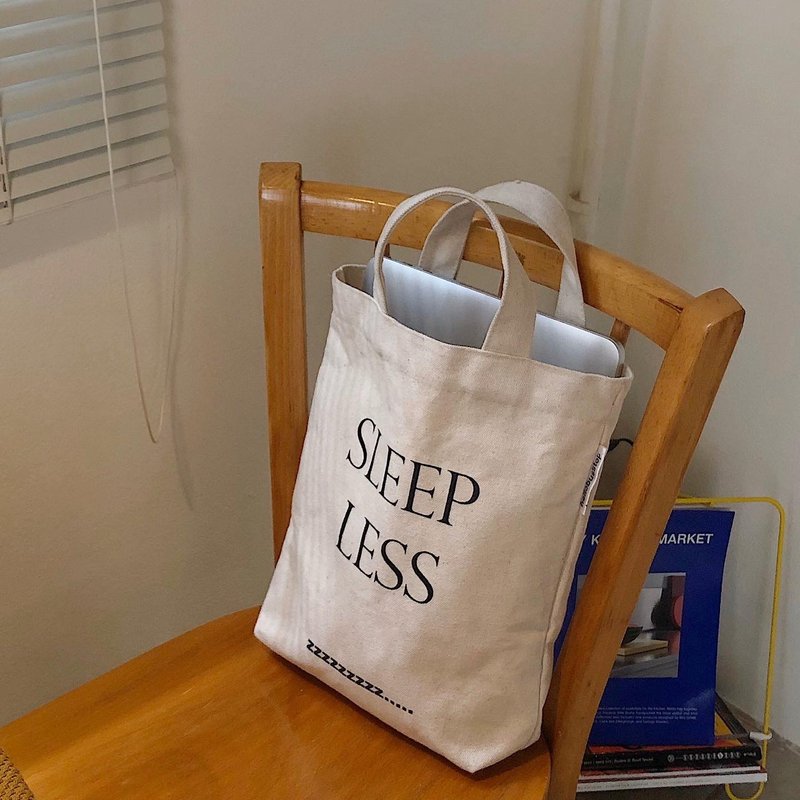 Sleepless tote bag - 手提包/手提袋 - 其他材质 卡其色