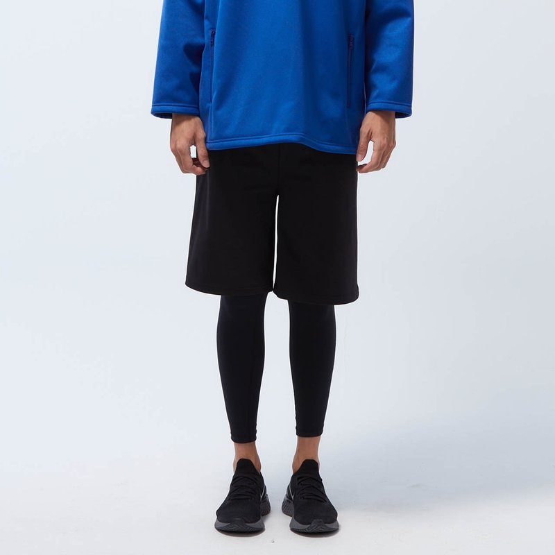 台湾制-高弹拉链口袋短裤-乌黑 - 男士短裤 - 聚酯纤维 黑色