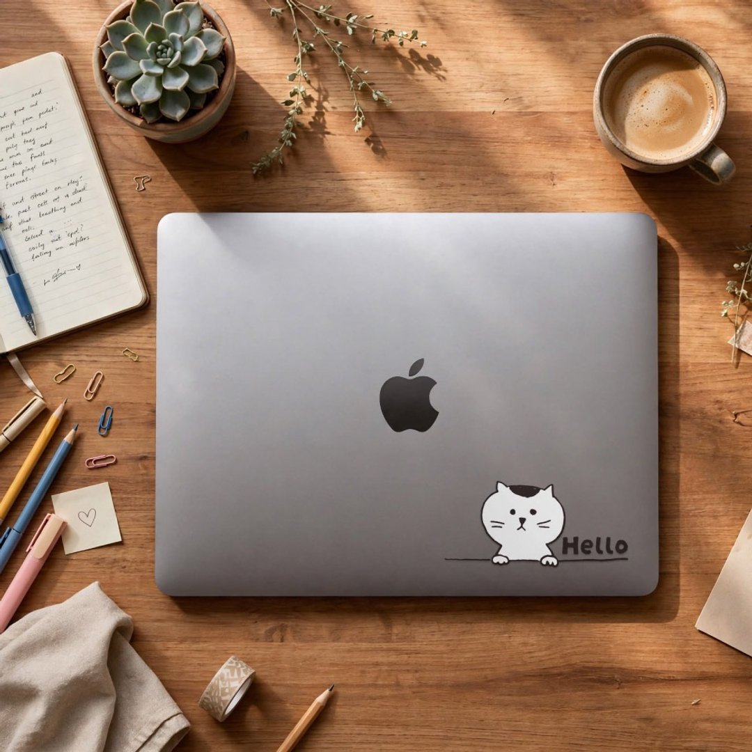 【文字可定制】喵星人 猫咪 Cat MacBook 超轻薄防刮保护壳 PU024 - 平板/电脑保护壳 - 塑料 透明