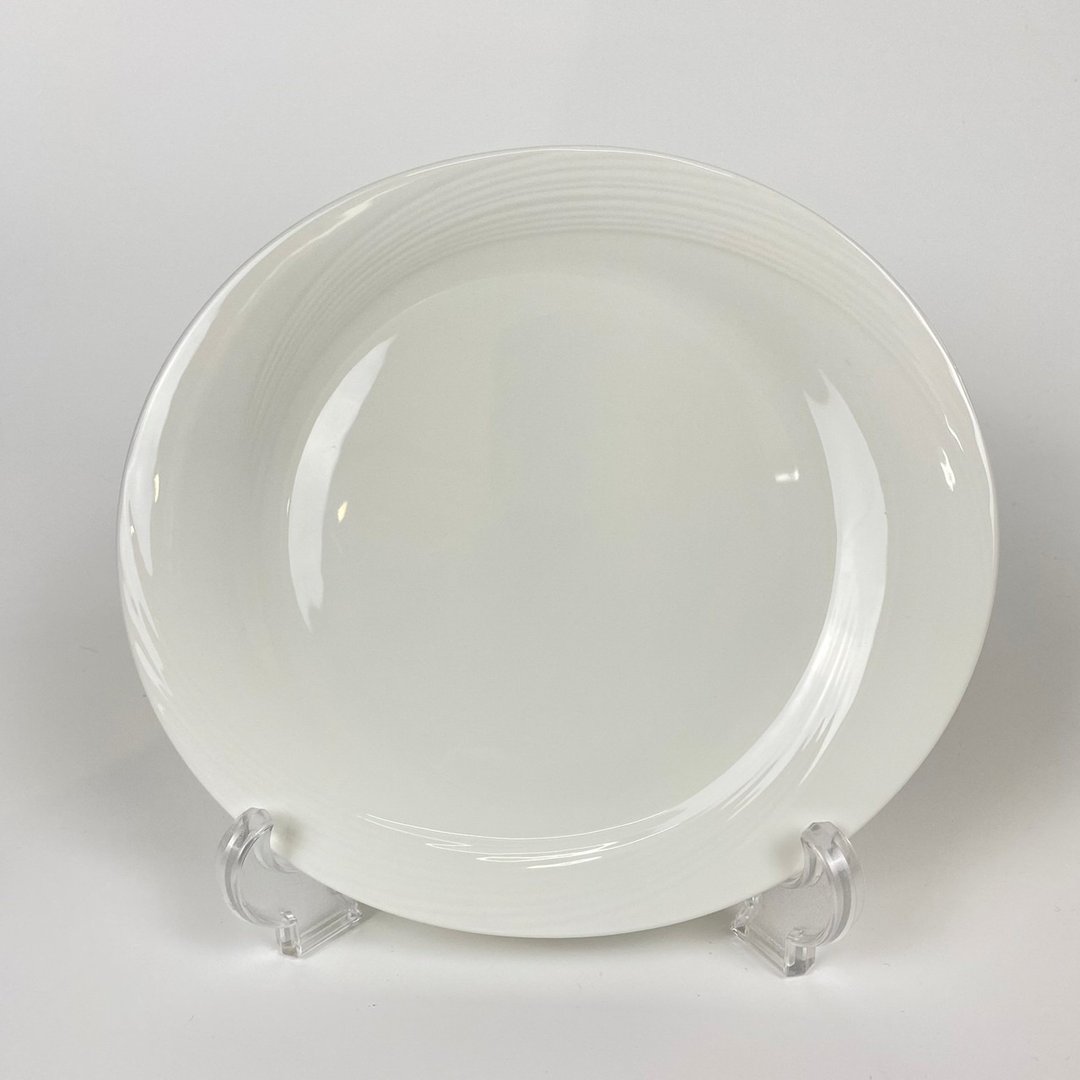 【Narumi】Oval Plate主厨系列骨瓷椭圆20cm主餐盘 - 盘子/餐盘/盘架 - 陶 白色