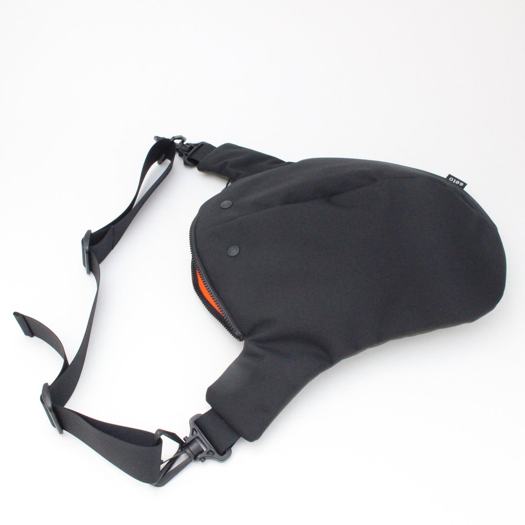 seto / creature bag / XLarge / O-sagari / Black Dark-green - 侧背包/斜挎包 - 聚酯纤维 黑色