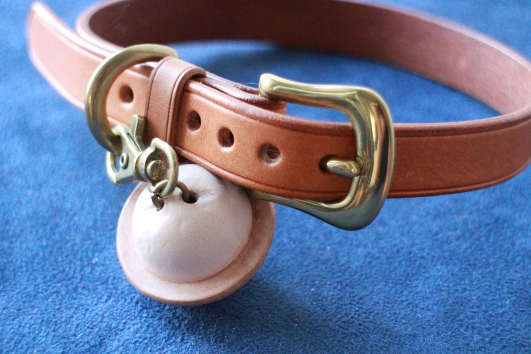 手工皮件 Dog Collars 01 (狗狗皮项圈 16DC01) （不含皮铃铛） - 项圈/牵绳 - 真皮 