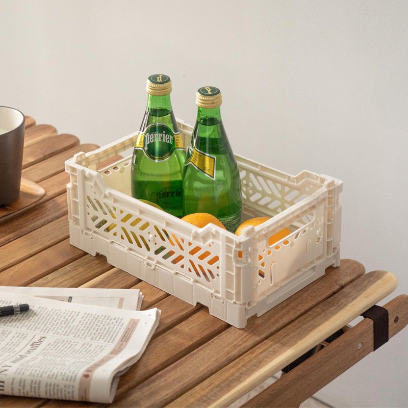 土耳其Aykasa折叠收纳篮(S)-椰奶色 - 收纳用品 - 塑料 白色