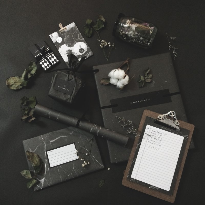 迷雾星石 包装纸 材料组 - 木工/竹艺/纸艺 - 纸 黑色