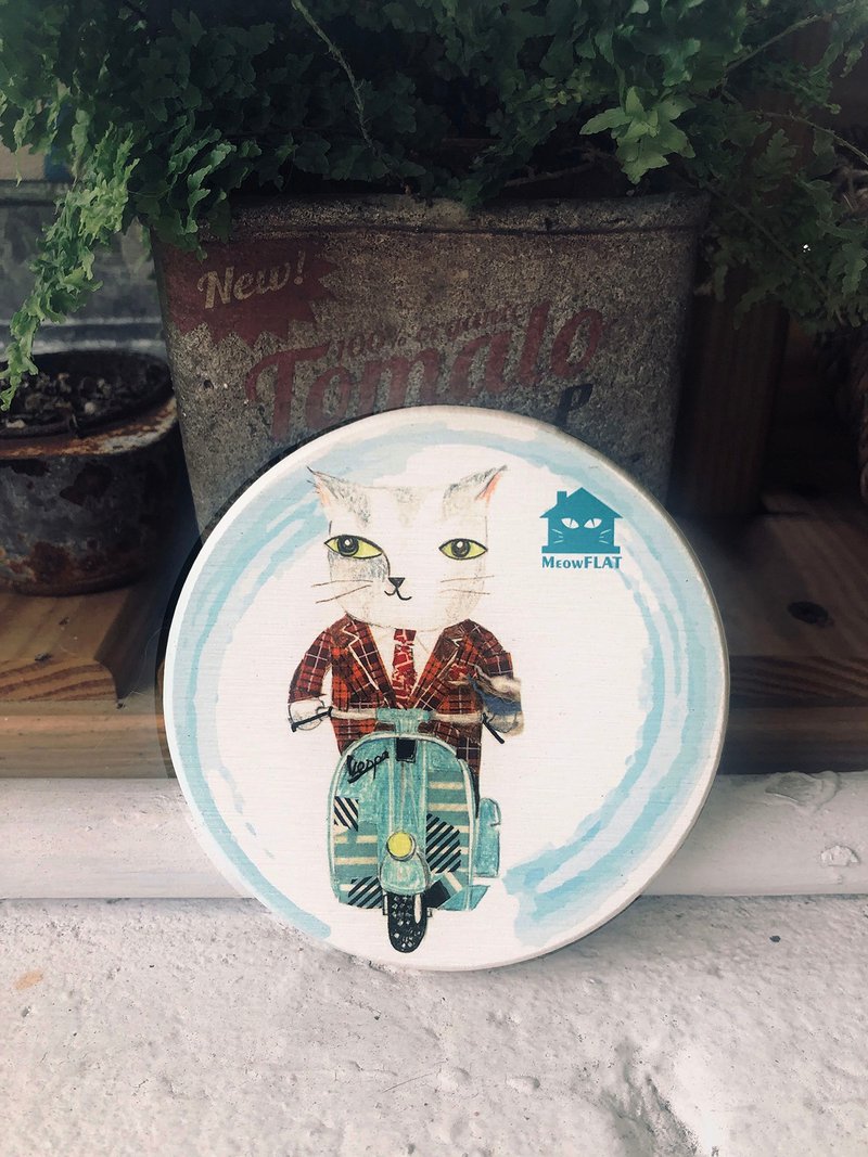 圭藻土杯垫 | 猫杯垫系列 - 杯垫 - 防水材质 