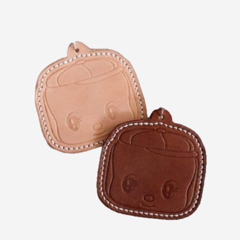 ( 香港限定 ) 浆糊仔皮革迷你八达通套材料包 - 皮件 - 人造皮革 咖啡色