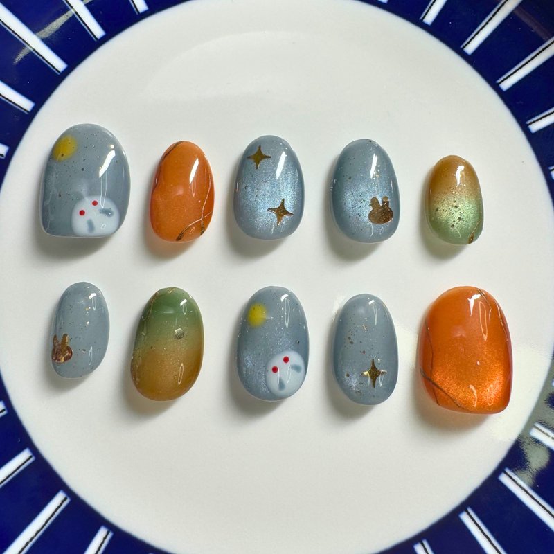 跃动秋心 | 秋冬主题 | 手工穿戴甲 | 甲片形状可选 - 其他 - 其他材质 