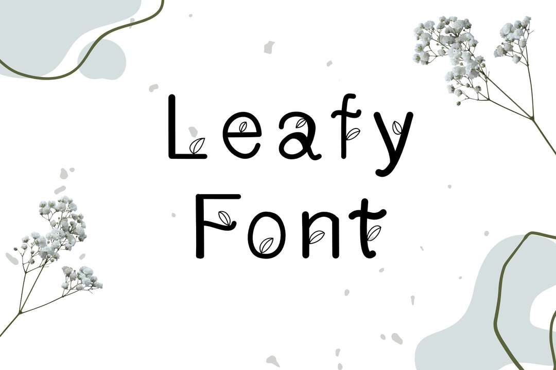 leafy font - 字体设计 - 其他材质 