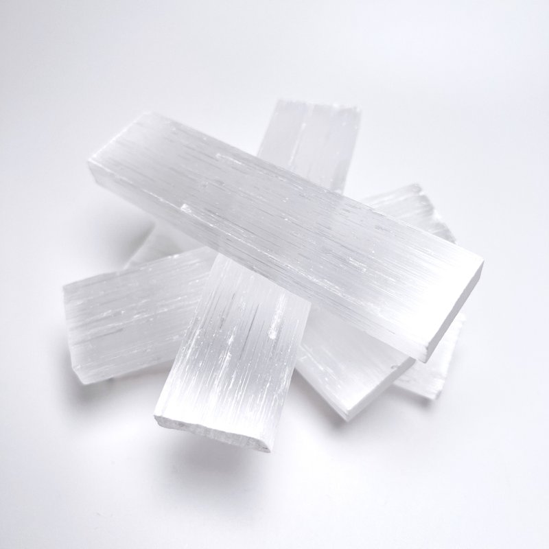 清晰。原矿 疗愈 净化 清除负能量 手握 l 透石膏片 l - 摆饰 - 水晶 