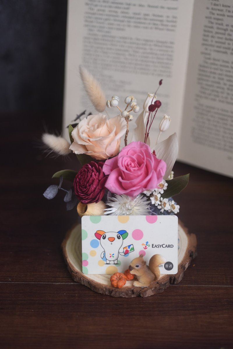 永生花名片座 开幕花礼 送礼 干燥花礼 - 干燥花/捧花 - 植物．花 红色