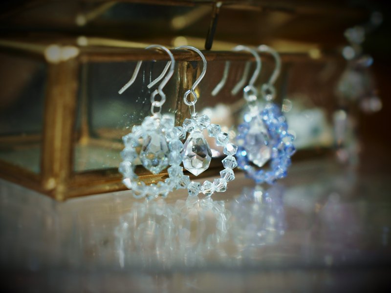 耳环 - 雾落 - 耳环/耳夹 - 水晶 