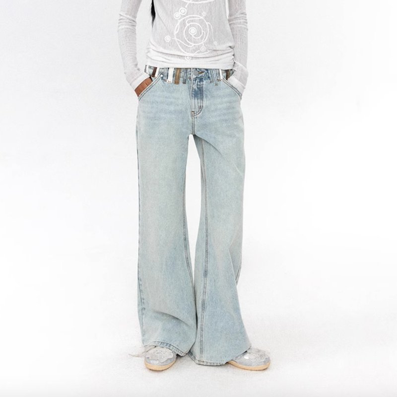 超级耳仔 VINTAGE牛仔裤 - 中性裤装 - 其他材质 蓝色