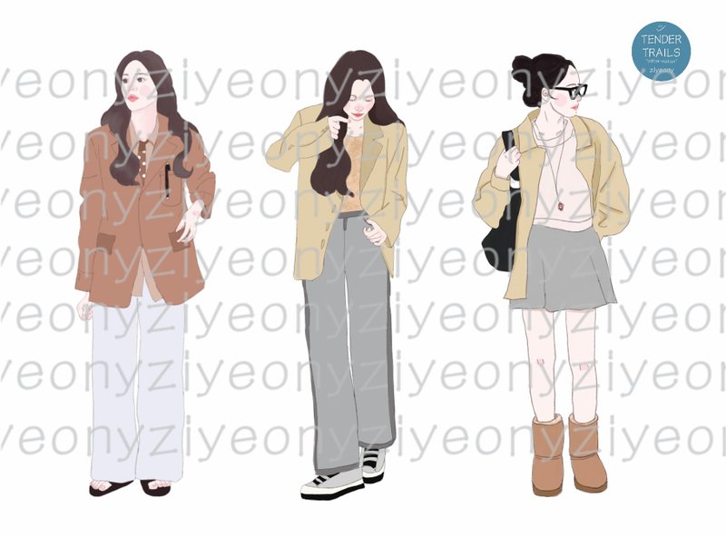 ziyeony 绘画贴纸 vol.4 - 贴纸 - 纸 