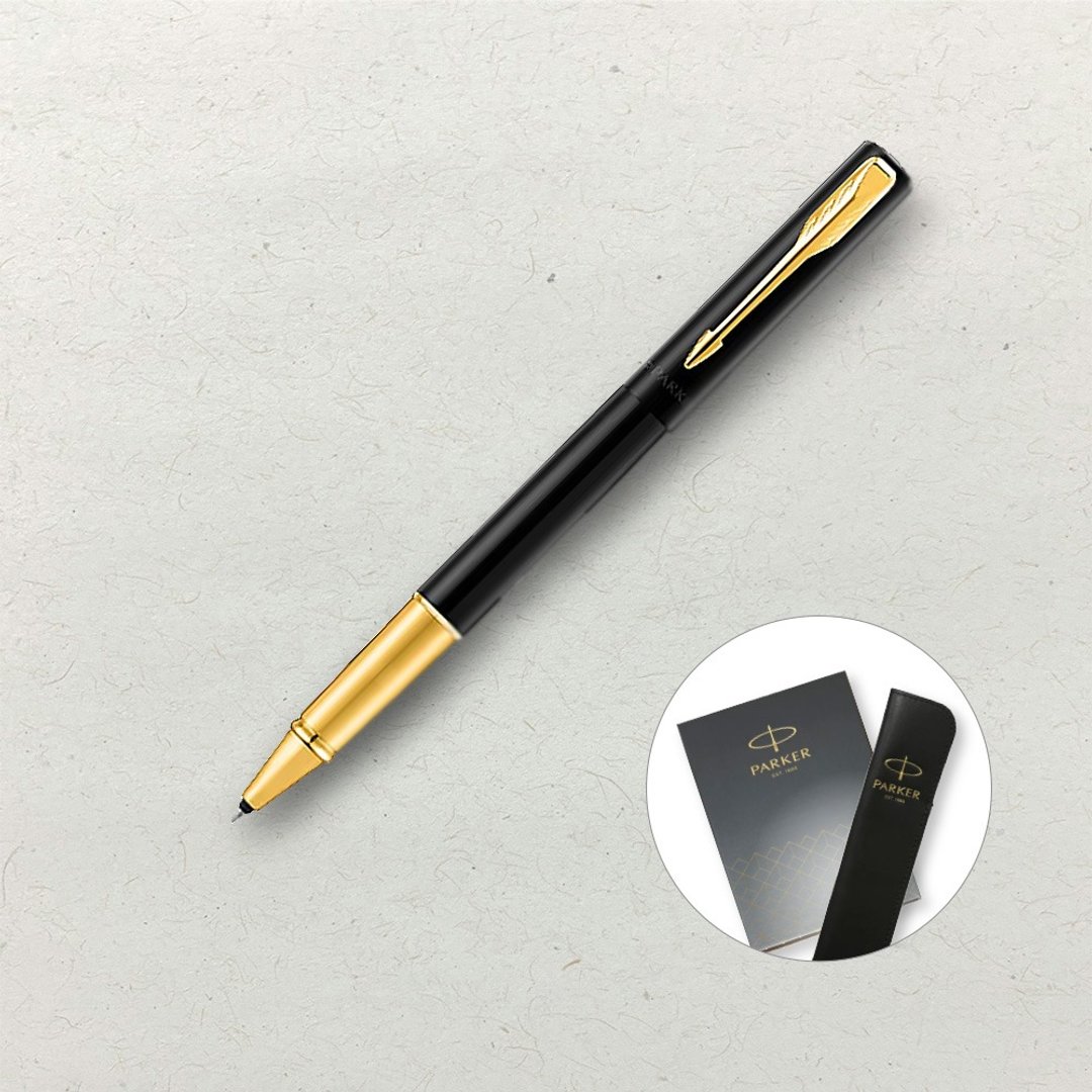 【PARKER】威雅 XL 幻影黑钢珠笔 真皮笔套礼盒 定制化刻字 - 钢珠笔 - 其他材质 黑色