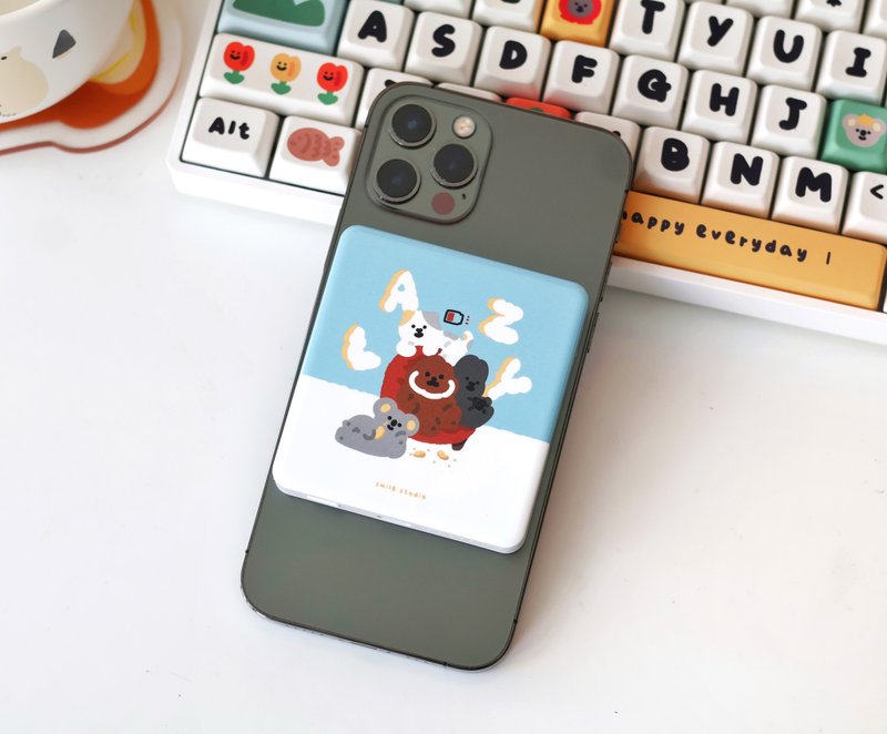 Smile Studio x Vinnic 4000mAh 磁吸式行动电源 - Lazy - 充电宝/传输线 - 塑料 蓝色