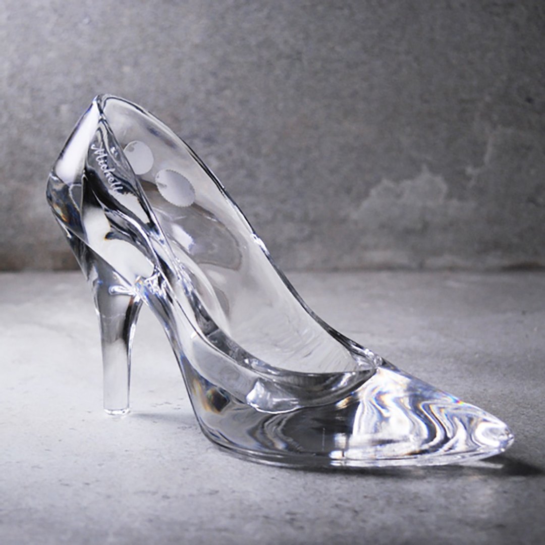 19cm【灰姑娘玻璃鞋】求婚专用 Cinderella glass slipper 水晶鞋 - 摆饰 - 玻璃 透明