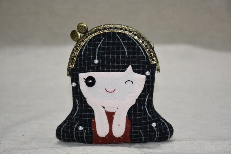 女孩口金包系列一 - 零钱包 - 棉．麻 