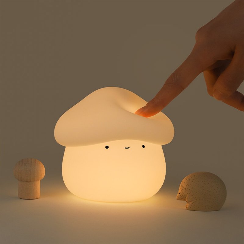 蘑菇頭入眠灯 MUSHROOM NIGHT LAMP - 灯具/灯饰 - 硅胶 白色