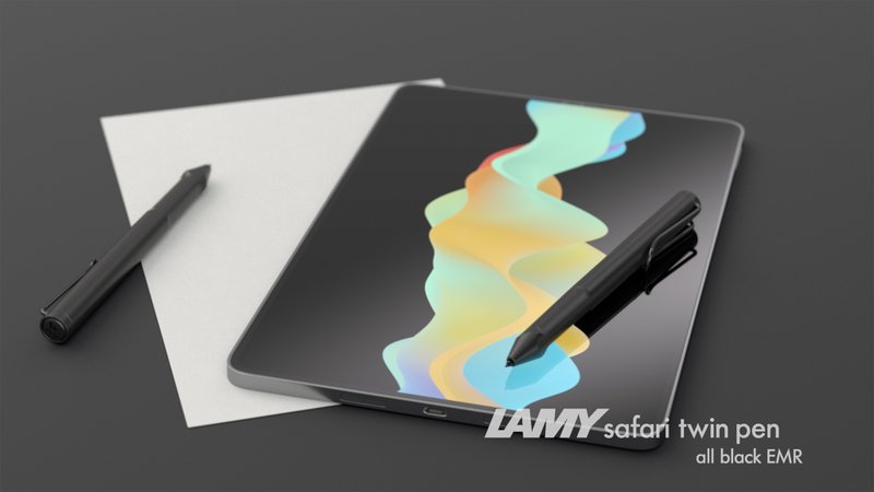LAMY EMR 触控两用原子笔 / safari -数位电磁式 POM ∕适合雾面 - 圆珠笔/中性笔 - 塑料 卡其色