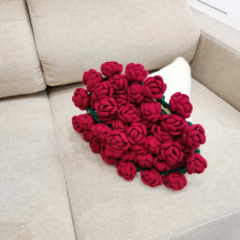 定制编织毯 玫瑰毯 - 被子/毛毯 - 羊毛 红色