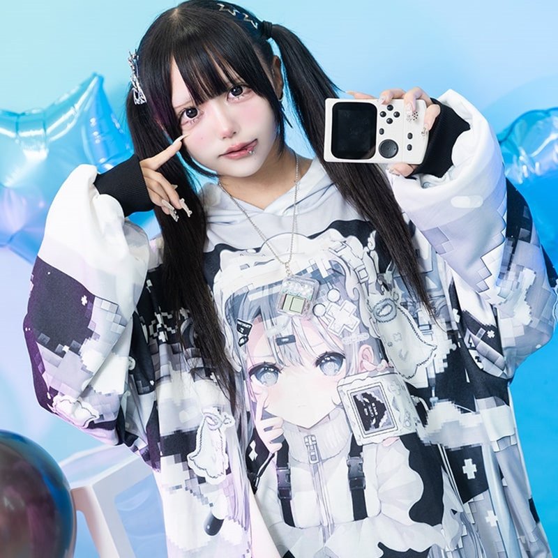 天使界隈游戏机漫画宽松长短袖连帽T恤ACDC RAG台湾代理JA0717 - 中性连帽卫衣/T 恤 - 聚酯纤维 