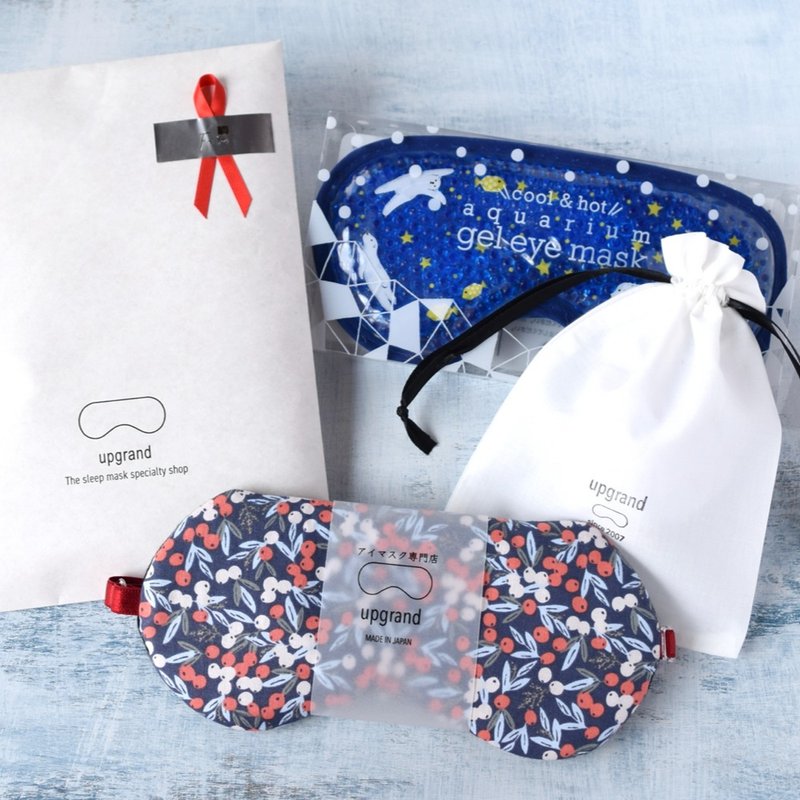 Goody Bag - upgrand眼罩 和 HOT&COOL眼罩 - 眼罩 - 棉．麻 蓝色