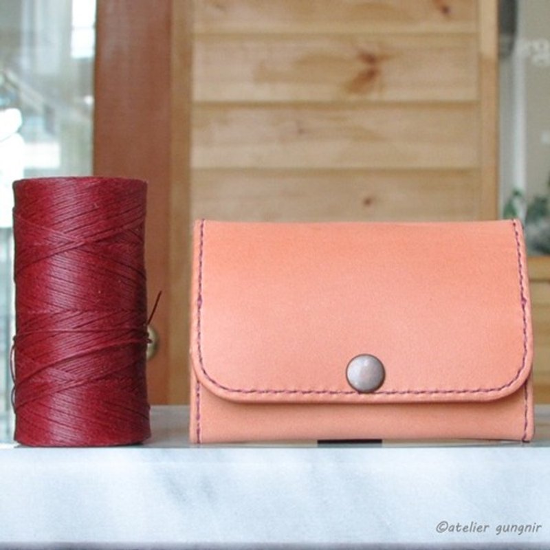 Coin case that opens wide B No.2 Buttero - 零钱包 - 真皮 粉红色