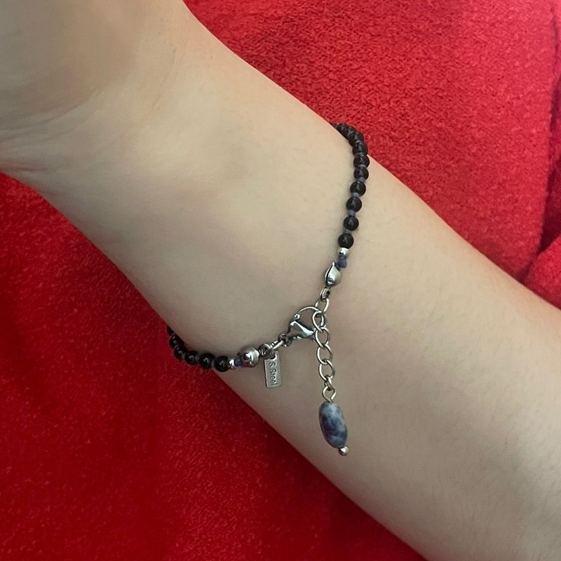 Blackberry Basket 黑玛瑙手链/脚链 - 手链/手环 - 不锈钢 
