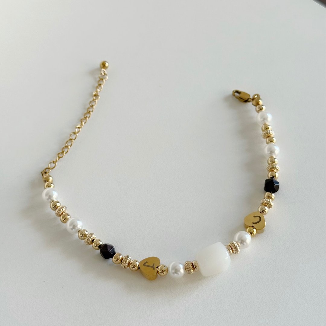 Mimis设计款 寂静繁星 刻字爱心 母乳手链 - 婴儿饰品 - 水晶 