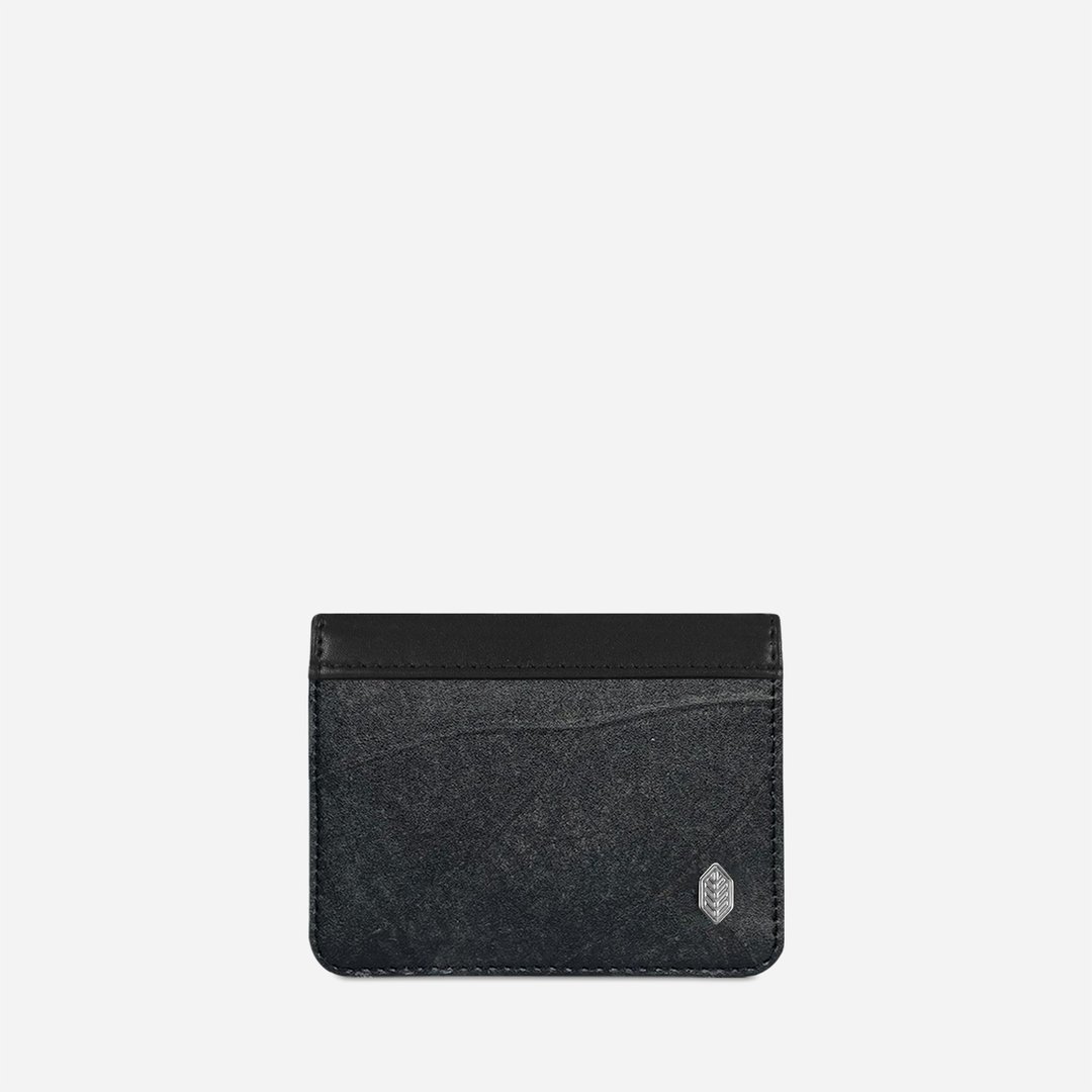 折叠卡夹 - 黑色 (Bi-fold Cardholder) - 名片夹/名片盒 - 植物．花 黑色