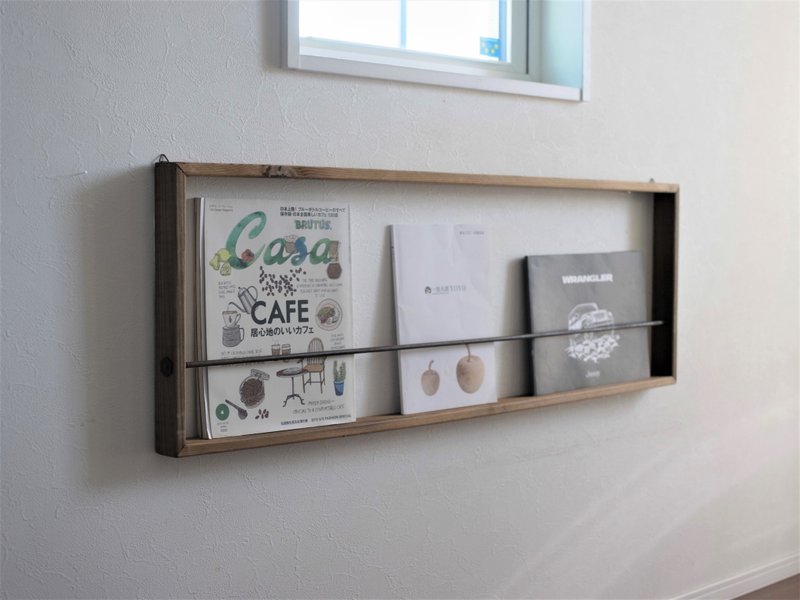 wall book rack 340*825*45 - 书架/书挡 - 木头 咖啡色