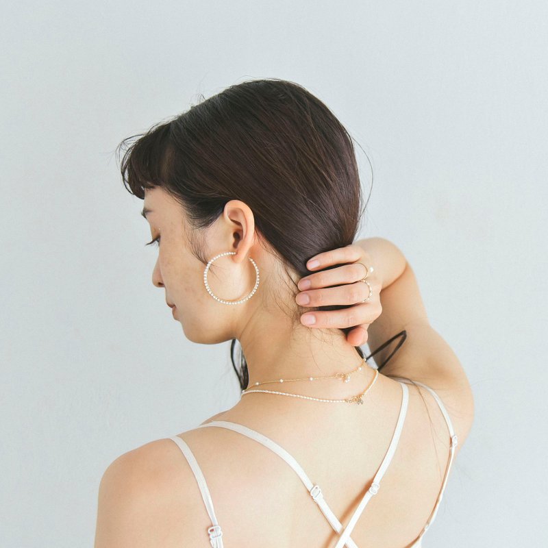 14kgf大圈耳针 - 耳环/耳夹 - 其他金属 金色