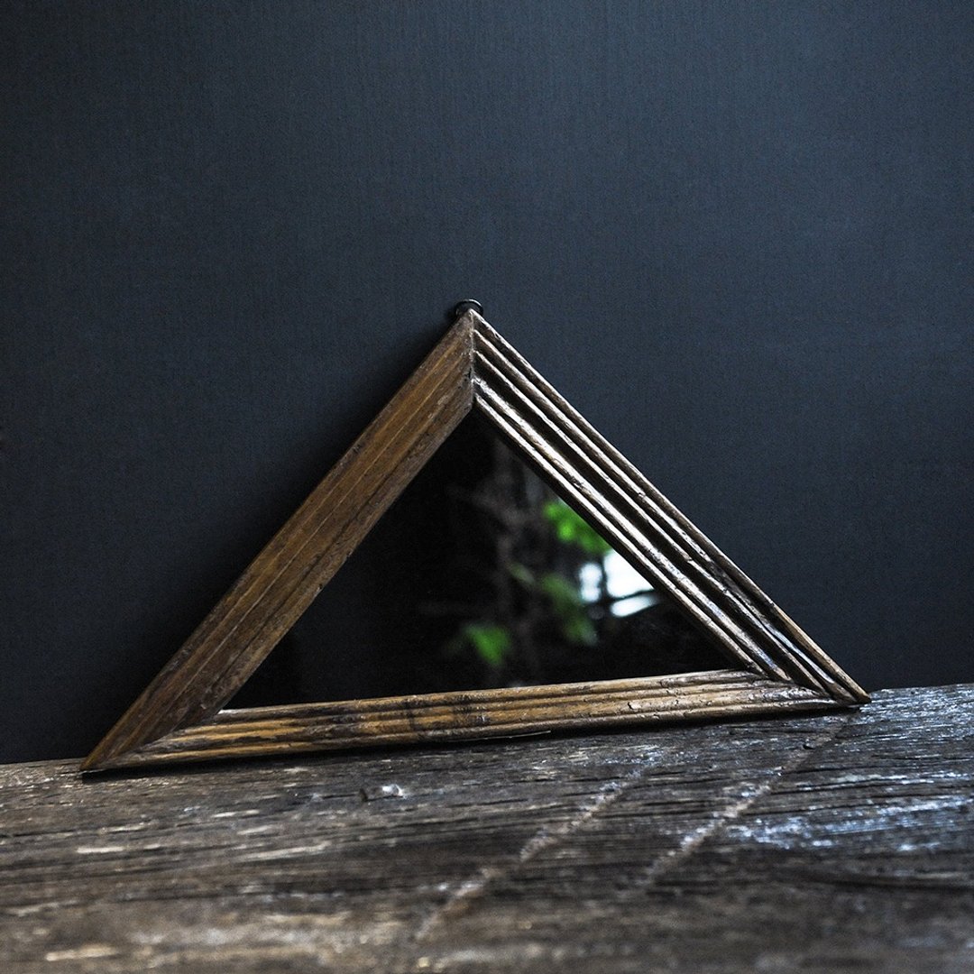DIAGRAM MIRROR Isosceles Triangle 复古几何木框镜/等腰三角形 - 其他 - 其他金属 银色