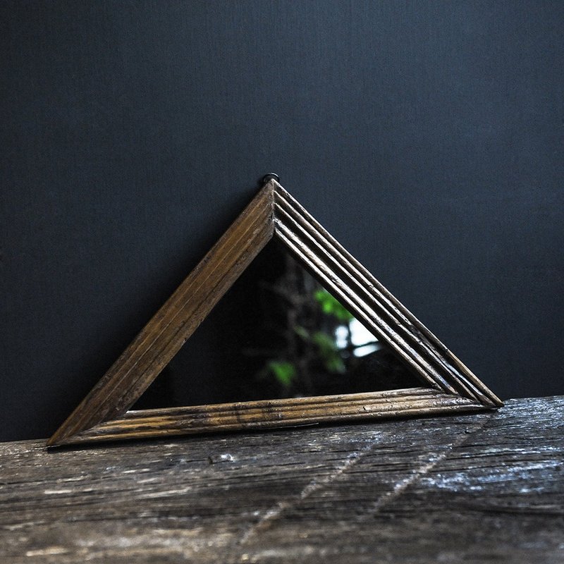 DIAGRAM MIRROR Isosceles Triangle 复古几何木框镜/等腰三角形 - 其他 - 其他金属 银色