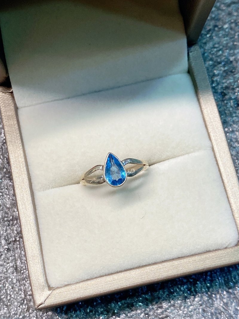 宝石 托帕石 戒指 尼泊尔 手工制 925纯银 - 戒指 - 宝石 