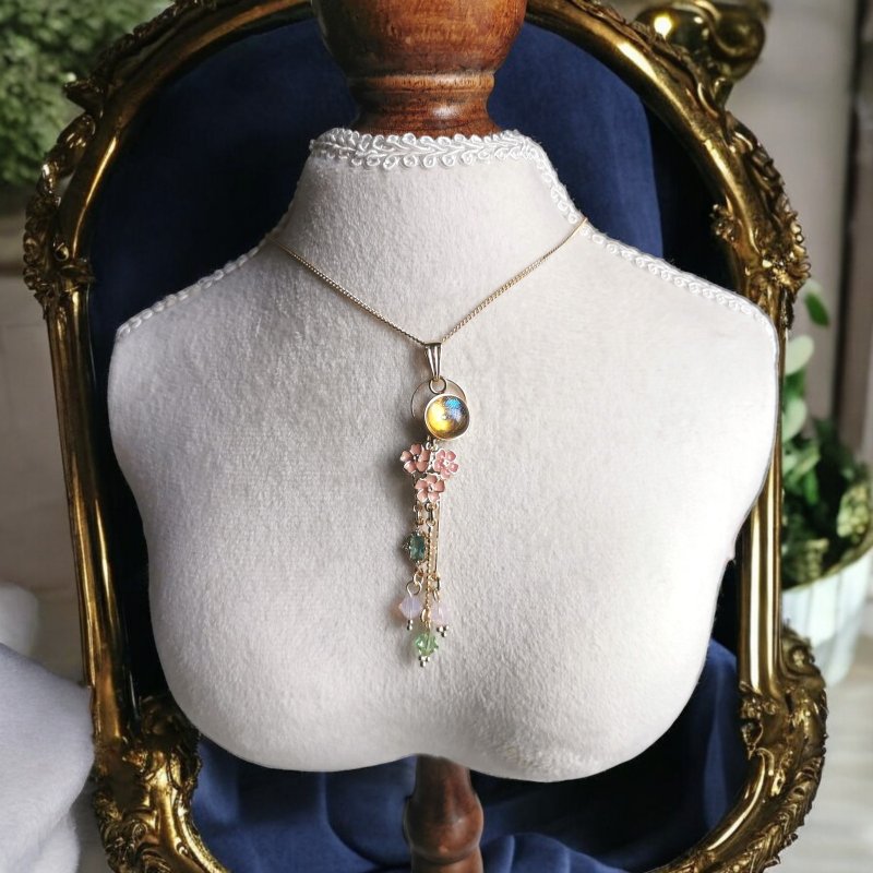 樱花 季节的辉Collection Side*Forest 原创玻璃 - 项链 - 玻璃 粉红色