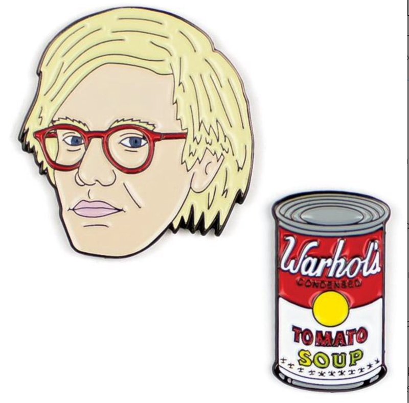 普普艺术大师安迪沃荷别针组 - 胸针 - 其他金属 金色
