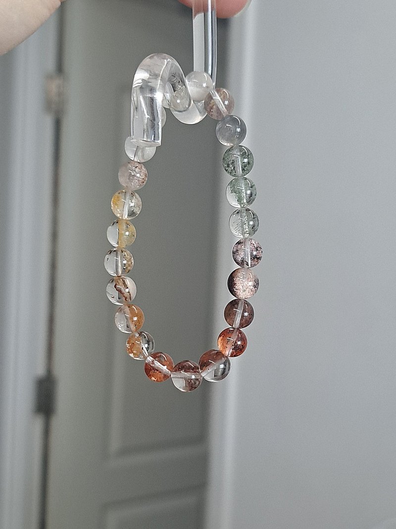 精品 四季彩幽灵 8MM手珠 全面效用疗愈招财桃花 - 手链/手环 - 水晶 多色