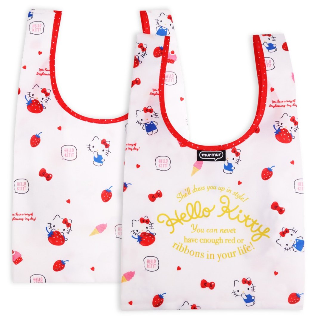 murmur 环保购物袋-hello kitty 草莓 | murmur便当包 - 手提包/手提袋 - 塑料 红色